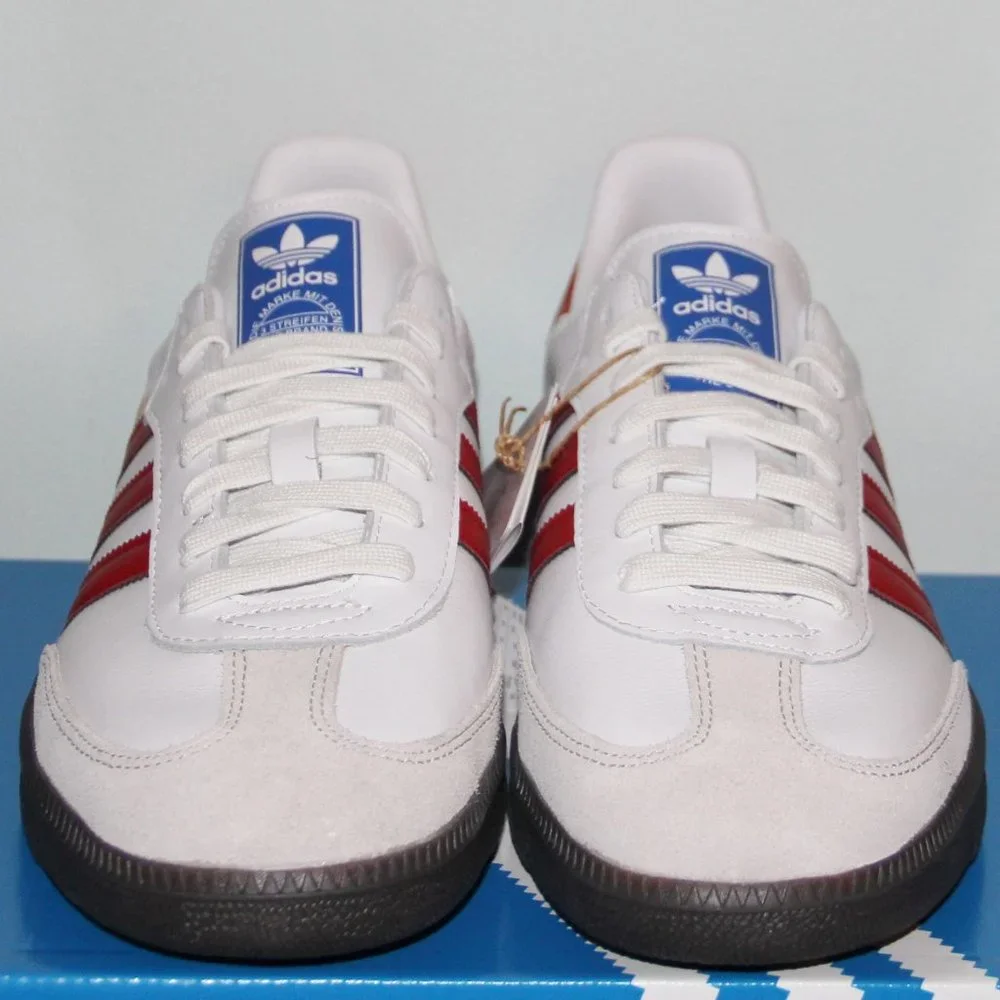 Adidas Originals Samba OG Shoes Mens 11.5 White Scarlet